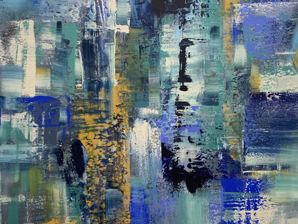 Titled: Believe. Displayed at Collectors’ home. Acrylics on canvas. Size: 1m x 1.2m.